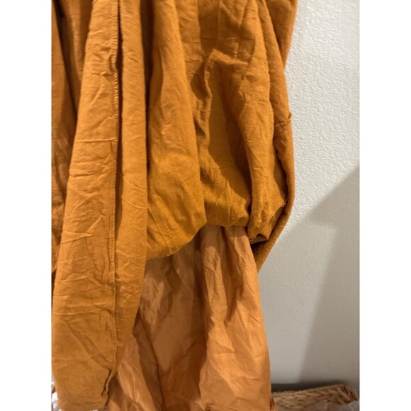 Banana Republic Womens Manon Linen Blend Maxi Dress | Timeless Ochre Size 4 - Picture 6 of 8
